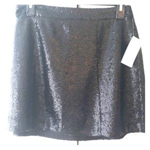 Black sequin skirt